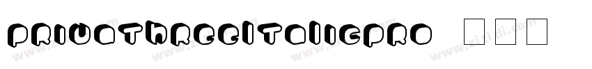 PrivaThreeltalicPro 字体转换